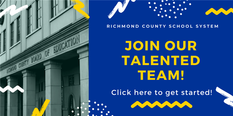 Image with hyperlink to apply for positions with the Richmond County School System 